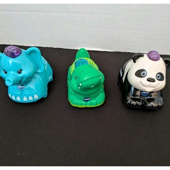VTech Go Go Smart Wheels Animals Lights Sounds Alligator Elephant Panda Tested - Picture 1 of 9